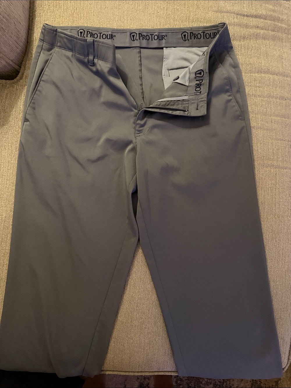 Pro Tour Golf Men's Gray Performance Chinos